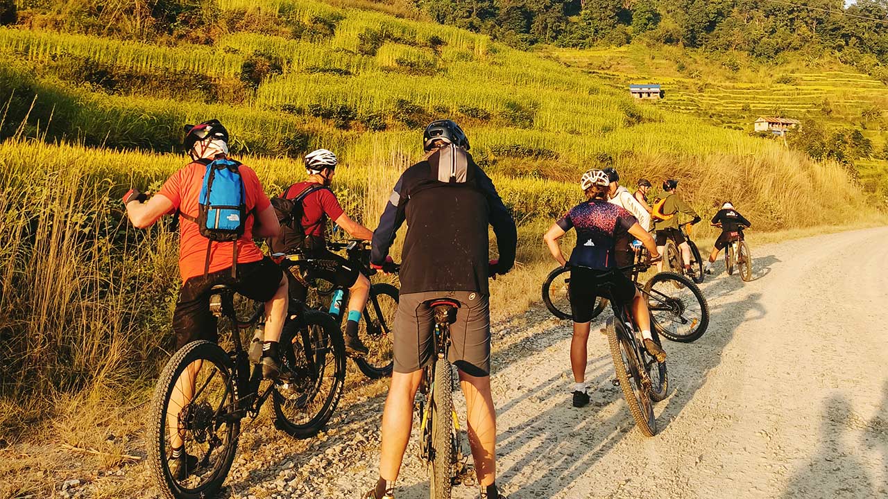 Pokhara to Kathmandu mountain biking