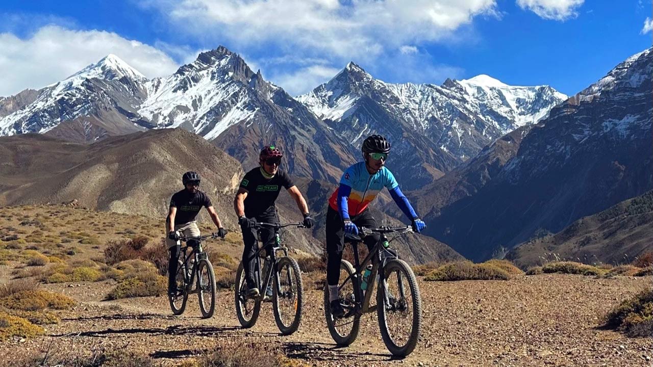 Lower Mustang mountain bike tour in Nepal.