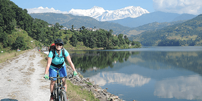 Royal Trek mountain biking overnight tour in Pokhara