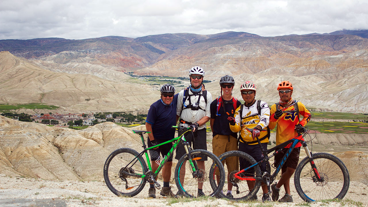 Mountain Biking in Upper Mustang, Nepal.