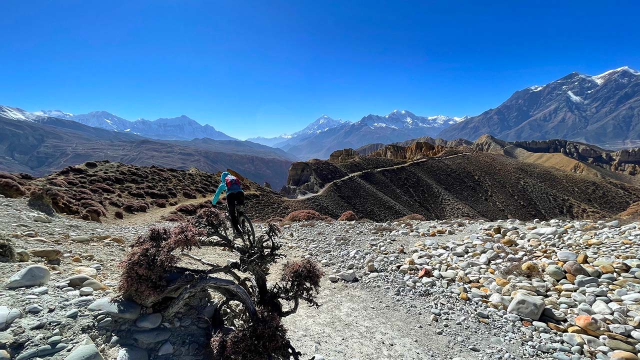 Upper Mustang Himalayan mountain bike tour in Nepal.