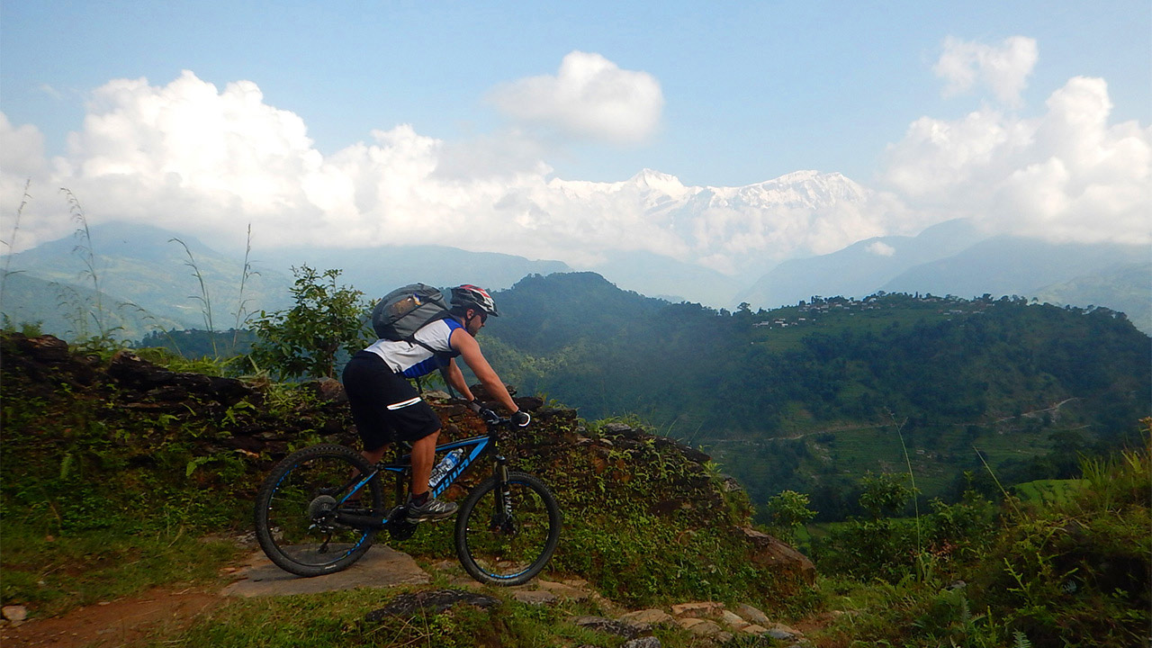 Kristi village mountain biking in Pokhara