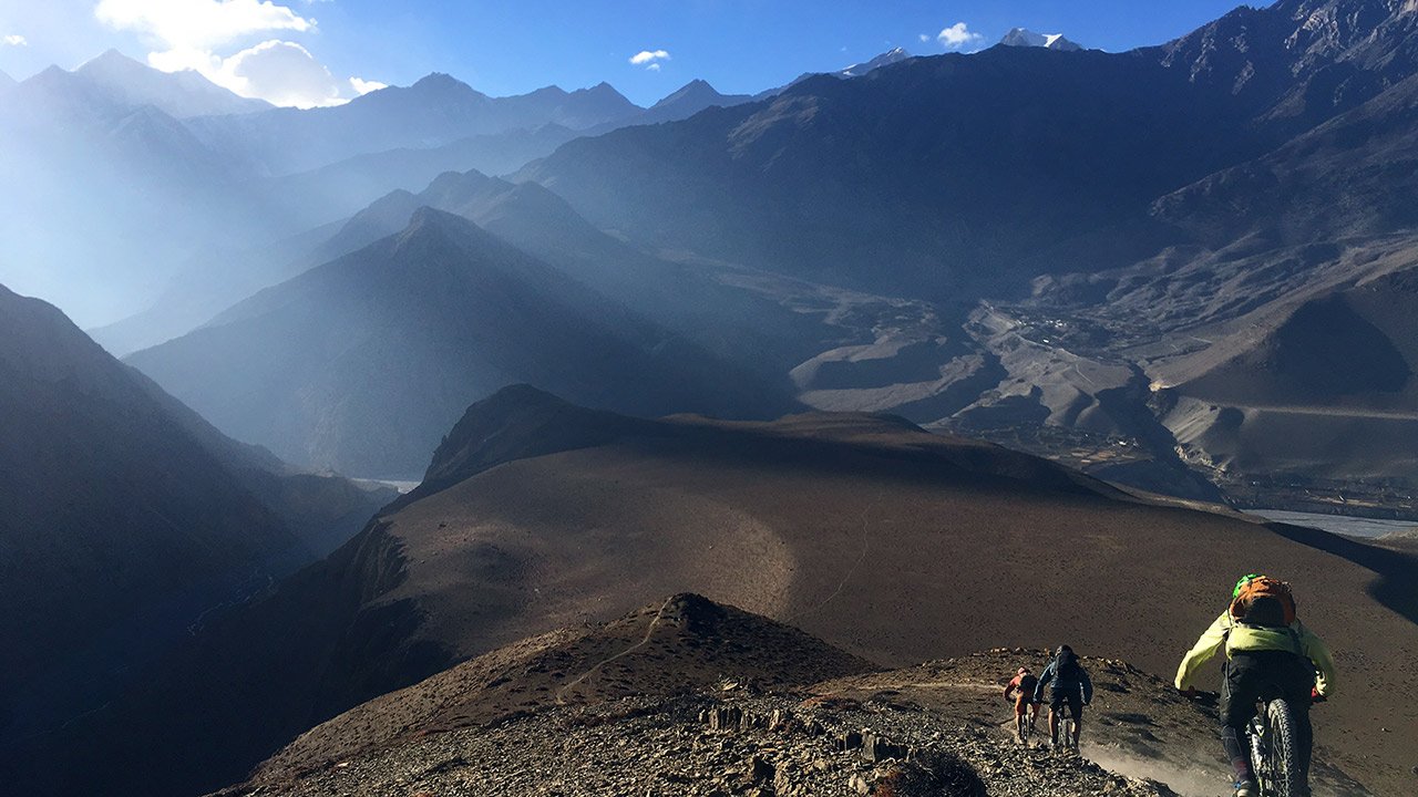 Heli Mountain Biking in Mustang, Nepal